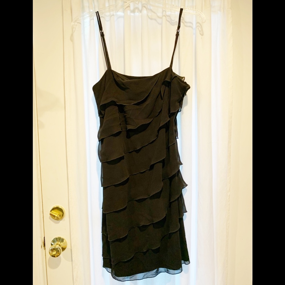 Black layered ruffled layers dress size 10
